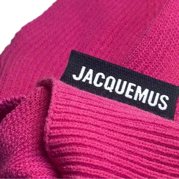 Jacquemus Pink Valensole Ribbed Knit Bralette Top Pink - Picture 5 of 9